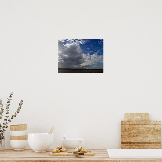 Winterhimmel mit Wolke Poster (Küche)