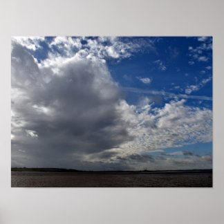 Winterhimmel mit Wolke Poster