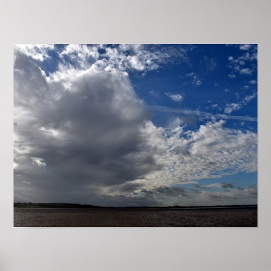 Winterhimmel mit Wolke Poster (Vorne)