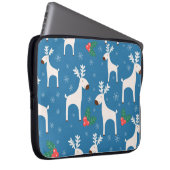 Winterhintergrund mit Hirschen (nahtloses Muster)  Laptopschutzhülle (Vorne Rechts)