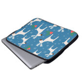 Winterhintergrund mit Hirschen (nahtloses Muster)  Laptopschutzhülle (Vorne Knopf)