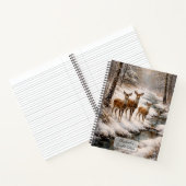 Winterhirsch am Waldstrom Notizblock (Innenseite)