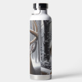 Winterhirsch/Hirschbock Kunst Trinkflasche (Rechts)