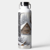Winterhirsch/Hirschbock Kunst Trinkflasche (Vorderseite)