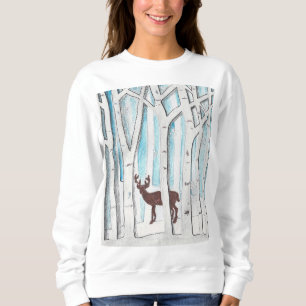 Winterhirschdesign auf einem Hoodie / Sweatshirt