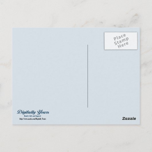 Winterhirsche am Teich Postkarte (Rückseite)