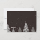 Winterhirsche Beileid Danke Karte (Rückseite)