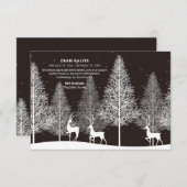 Winterhirsche Beileid Danke Karte (Vorne/Hinten)