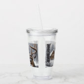 Winterhirsche/Buckkunst Acryltrinkbecher (Links)