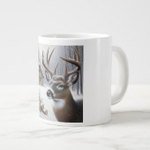 Winterhirsche/Buckkunst Jumbo-Tasse (Vorderseite Rechts)