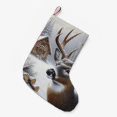 Winterhirsche/Buckkunst Kleiner Weihnachtsstrumpf (Vorderansicht (hängend))