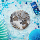 Winterhirsche/Buckkunst Pappteller (Party)