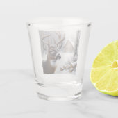 Winterhirsche/Buckkunst Schnapsglas (Rückseite)