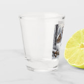 Winterhirsche/Buckkunst Schnapsglas (Links)