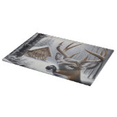 Winterhirsche/Buckkunst Schneidebrett (Ecke)