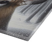 Winterhirsche/Buckkunst Schneidebrett (Ecke)