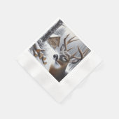 Winterhirsche/Buckkunst Serviette (Ecke)