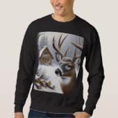 Winterhirsche/Buckkunst Sweatshirt (Vorderseite)