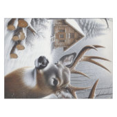 Winterhirsche/Buckkunst Tischdecke (Vorderseite (Horizontal))