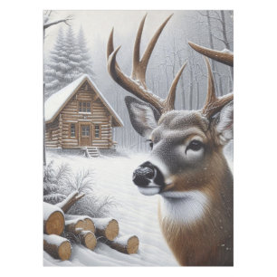 Winterhirsche/Buckkunst Tischdecke