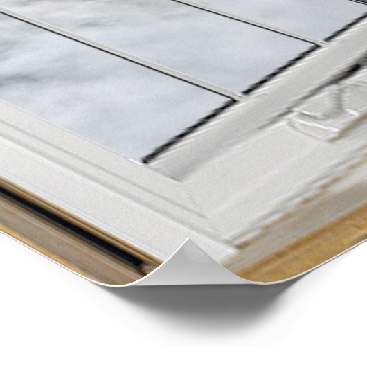 Winterhirsche-Fenstertafel Poster (Ecke)