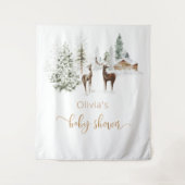 Winterhirsche geschlechtsneutral wandteppich (Vorderseite)