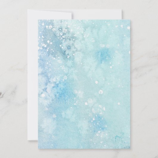 Winterhirsche im Waldschneegebiet Einladung (Rückseite)