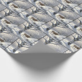 Winterhirsche mit Herz auf Birkenbaum Geschenkpapier (Ecke)