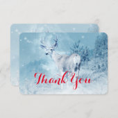 Winterhirsche mit Pinienbäumen Danke (Vorne/Hinten)