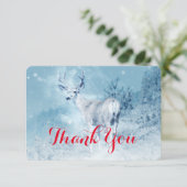 Winterhirsche mit Pinienbäumen Danke (Stehend Vorderseite)