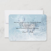 Winterhirsche mit Pinienbäumen Frohe Weihnachten Einladung (Rückseite)