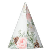 Winterhirsche Rosa Geburtstag Partyhütchen (Rückseite)