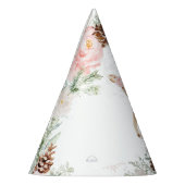 Winterhirsche Rosa Geburtstag Partyhütchen (Links)