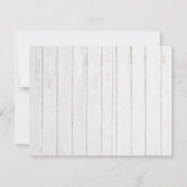 Winterhirsche und Foliage auf Holzhochzeit Einladung (Rückseite)