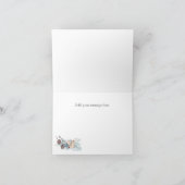 Winterhirsche und Foliage Wasserfarbe Vielen Dank Karte (Innenseite)