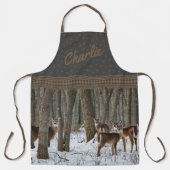Winterhirsche und Pinecones Schürze (Vorderseite)