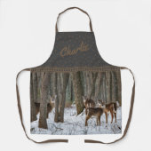 Winterhirsche und Pinecones Schürze (Vorderseite)