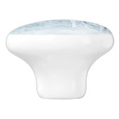 Winterhirsche und Pinienbäume Keramikknauf (Seitenansicht)