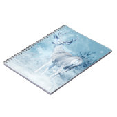 Winterhirsche und Pinienbäume Notizblock (Linke Seite)