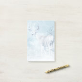 Winterhirsche und Pinienbäume Post-it Klebezettel (Auf Schreibtisch)