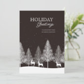 Winterhirschkarte Einladung (Stehend Vorderseite)