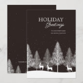 Winterhirschkarte Einladung (Vorne/Hinten)