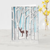 Winterhirschwesen Karte (Gelbe Blume)