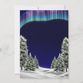 Winterhochzeit am Nordlicht Einladung (Rückseite)
