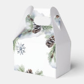 Winterhochzeit begünstigt personalisiert geschenkschachtel (Rückseite)