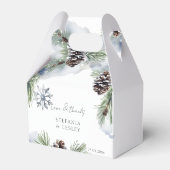 Winterhochzeit begünstigt personalisiert geschenkschachtel (Vorderseite)