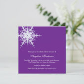 Winterhochzeit Brautdusche Einladung (Stehend Vorderseite)