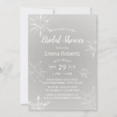 Winterhochzeit-Brautparty Snowflakes Einladung (Vorderseite)