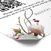 Winterhochzeit Capture Liebe QR Code Hochzeit Foto Poster (Ecke)