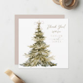 Winterhochzeit Danke Karte (Vorderseite/Rückseite Beispiel)